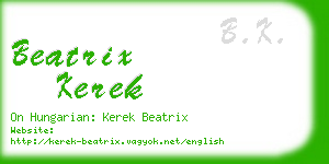 beatrix kerek business card